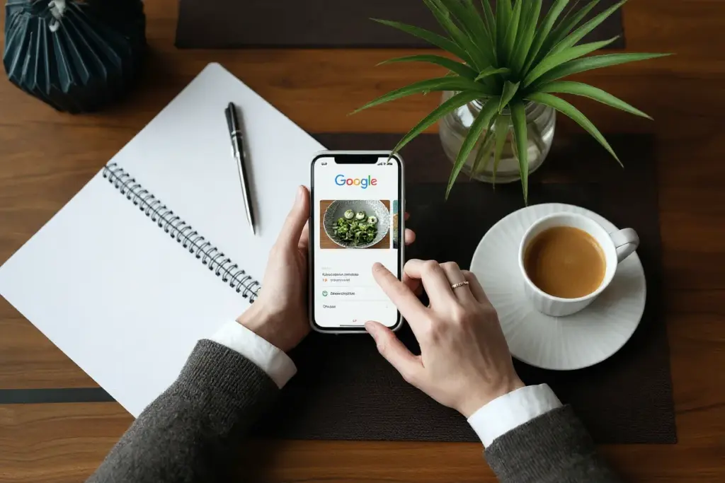 La scheda Google Business di un'attività locale ben curata, con foto aggiornate e recensioni dettagliate